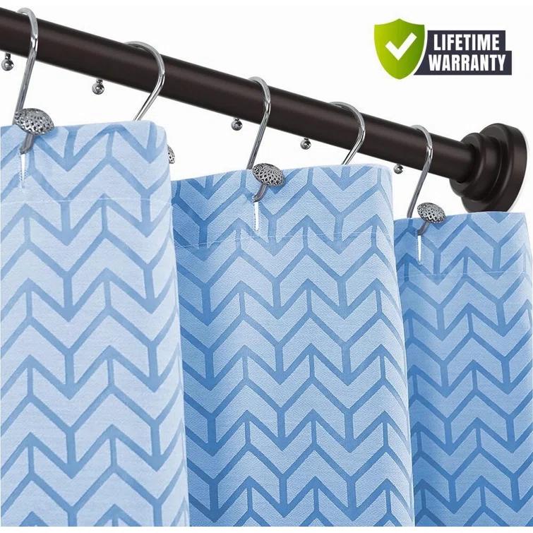 JDLiving Maxda Premium 43"- 72" Adjustable Rustproof Straight Tension Shower Curtain Rod- No Drill