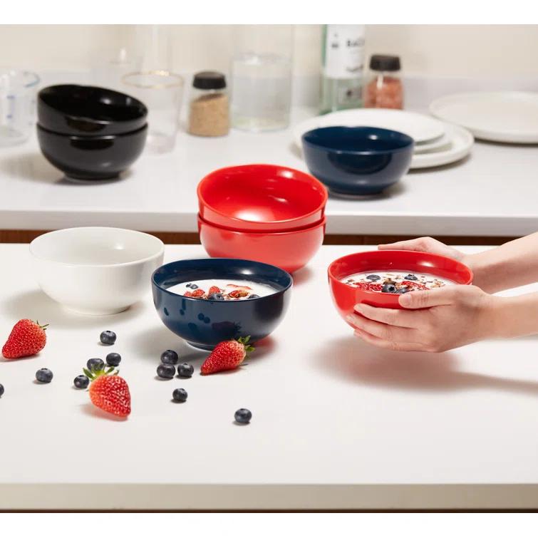 kook Kook Ceramic Cereal Bowls , 20 oz. (Set of 6)