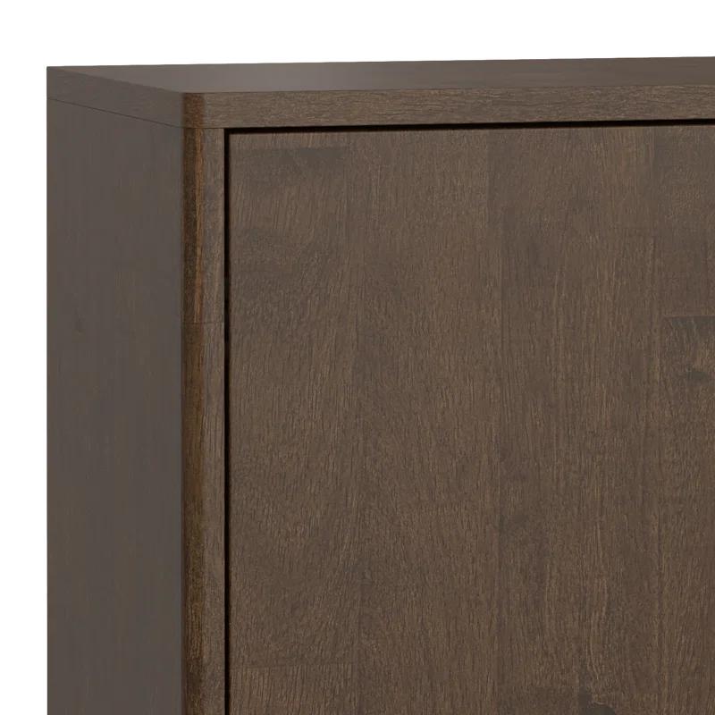 Simpli Home Harper 38"W Solid Wood Mid-Century Modern 2-Door Sideboard Buffet with Adjustable Shelves