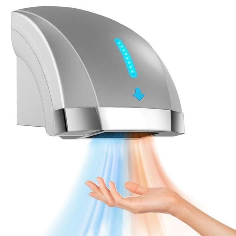 NATIONAL WINDOW Hand Dryers For Bathrooms Commercial, Electric Hand Dryer Touchless, Extra Quiet Low Noise(40Db), Wall Mounted Type(1600W)