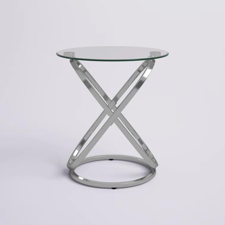 Etta Avenue™ Dimitri Glass Top End Table