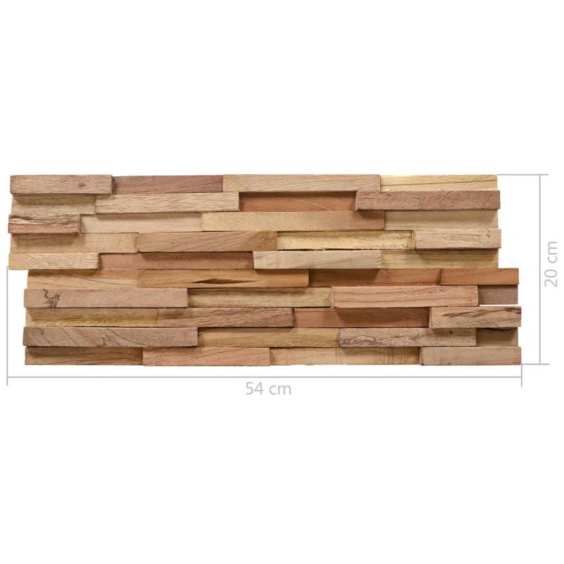 VidaXL VidaXL Wall Cladding Panels Wall Covering Panels Wood Planks Solid Teak Wood (Set of 10)
