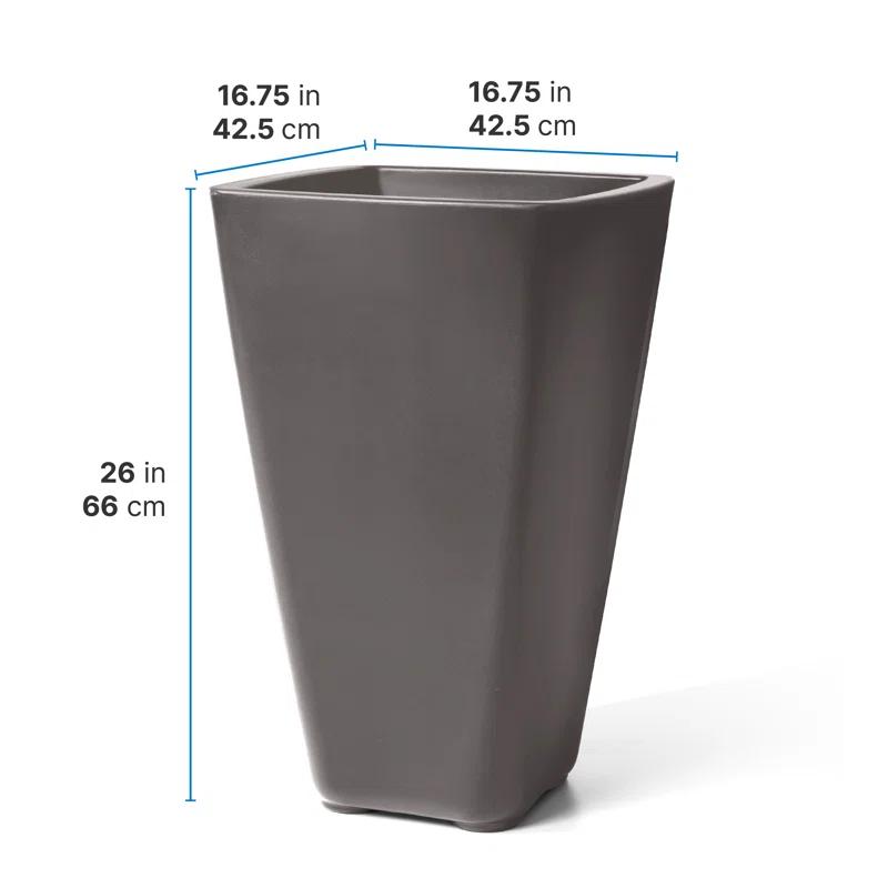 Step2 Bridgeview Square Tall Tapered Plastic Outdoor Planter & Reviews | Wayfair