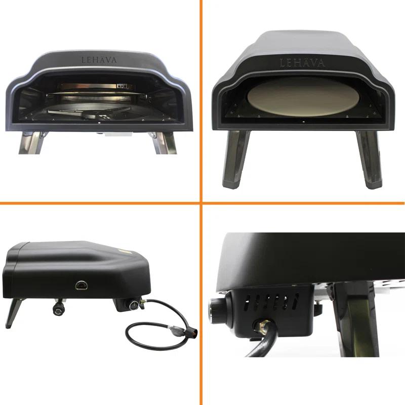 Flame King Flame King LEHAVA 14-inch Portable Outdoor Propane Pizza Oven for Camping and Outdoor Cooking