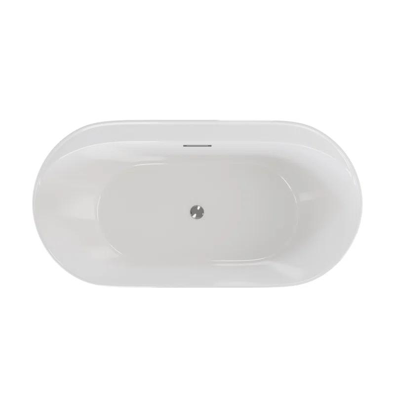 Swiss Madison Monaco 59" Freestanding Bathtub With Matte Black Stand SM-FB1002BG
