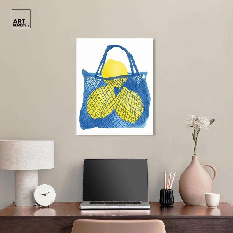 Art Remedy Lemon Loom Canvas Beach Coastal Art by Art Remedy
