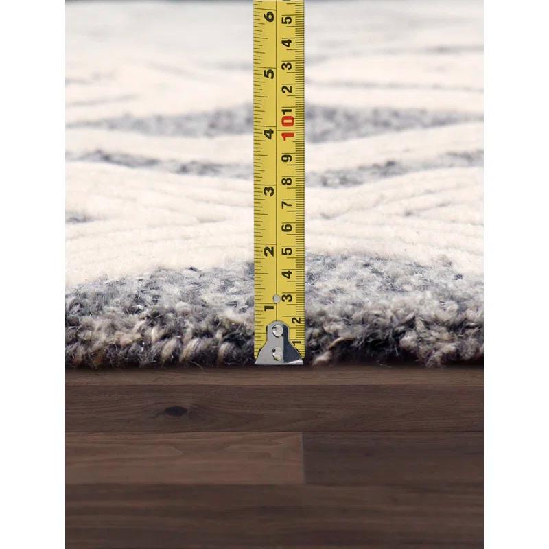 Hand Tufted Viscose Geometric Rug