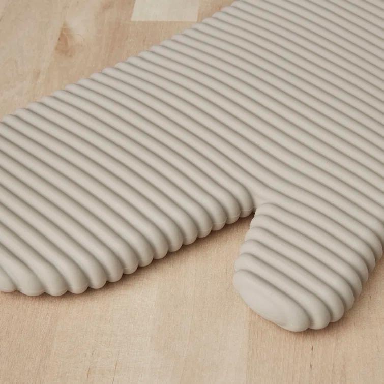 KitchenAid Milkshake Ribbed Soft Silicone Oven Mitts, Set of 2