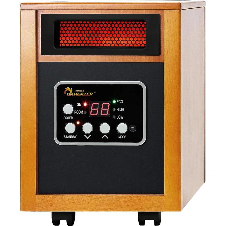Dr. Infrared Heater DR. INFRARED HEATER DR-968H Indoor Portable Space Heater with Humidifier, 1500-Watt, Cherry