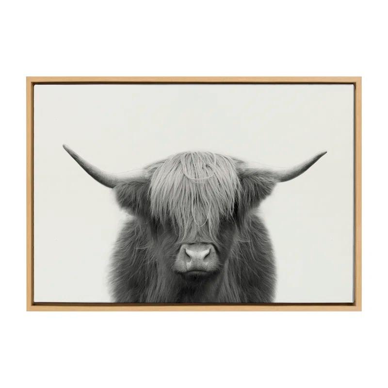 Williston Forge Jeylan " Hey Dude Highland Cow BW " by The Creative Bunch Studio
