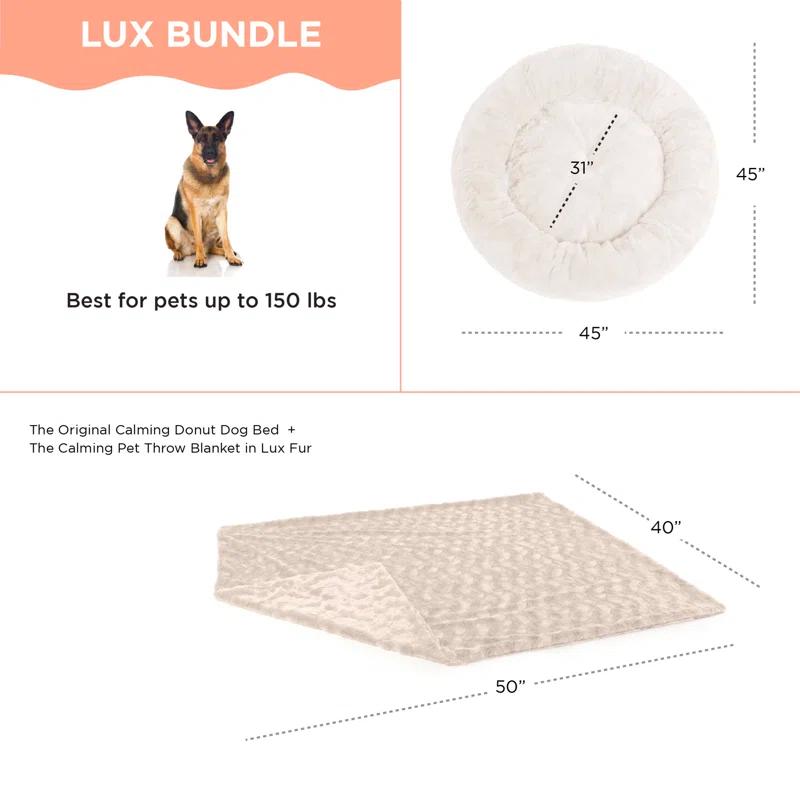 Best Friends By Sheri Best Friends by Sheri Bundle The Original Calming Lux Donut Cuddler Pet Bed/Throw