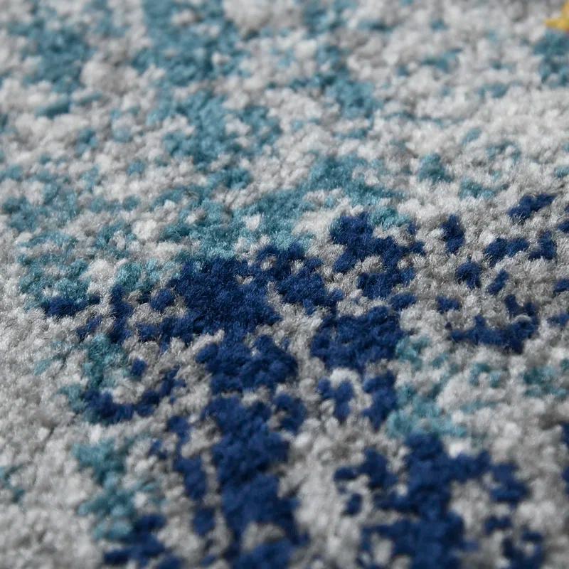 Chelsea Abstract Transitional Durable Performance Orange/Blue Area Rug