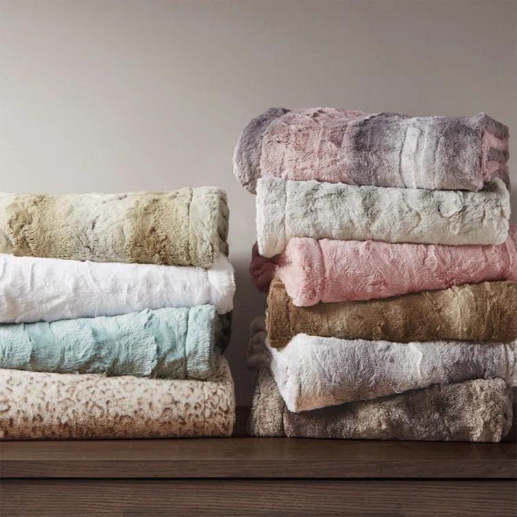 Madison Park Zuri Oversized Faux Fur Throw