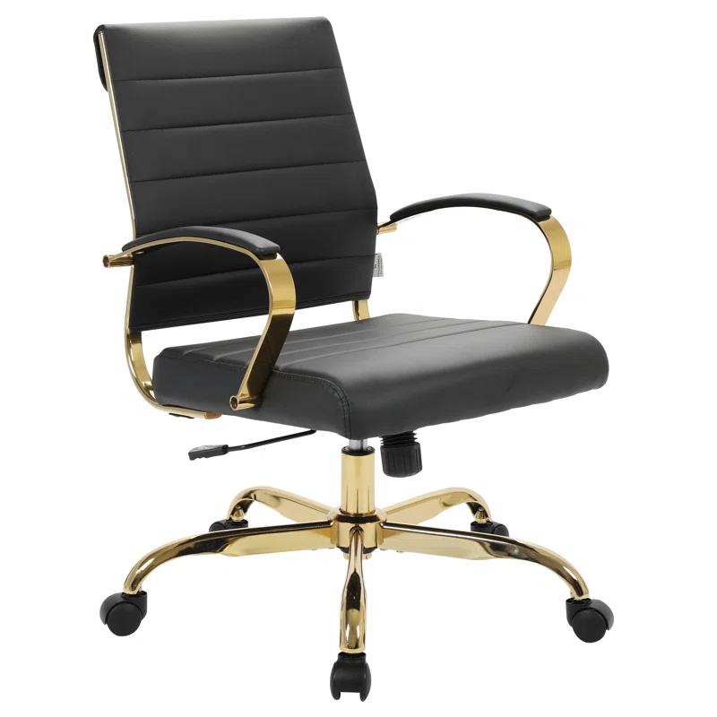 Everly Quinn Naudain Leather Office Conference Chair Modern Executive Meeting Room Chairs