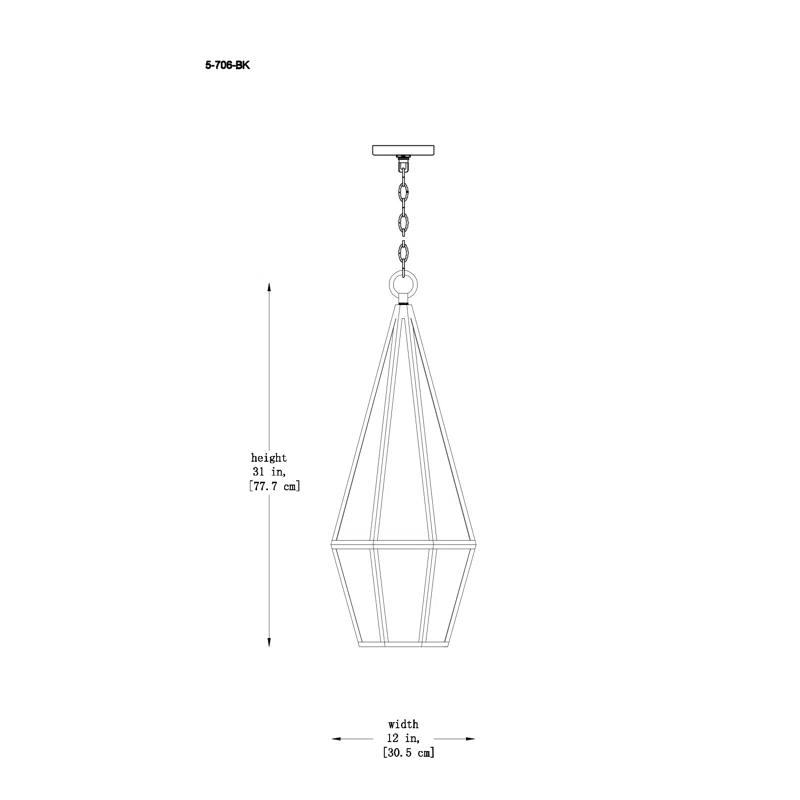 Savoy House Peninsula 1-Light Outdoor Hanging Lantern in Matte Black