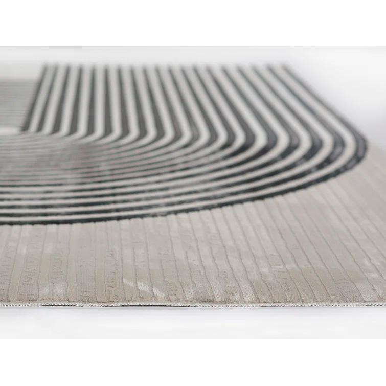 Wade Logan® Chanella Geometric Black/Beige Area Rug