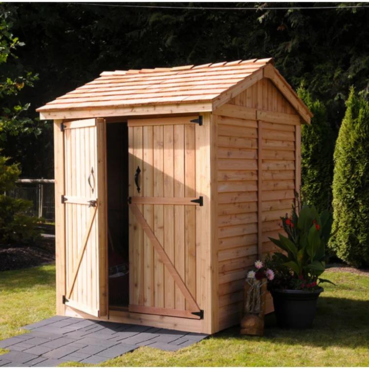 Outdoor Living Today 6 ft. W x 6 ft. D Maximizer Cedar Wood Storage Shed