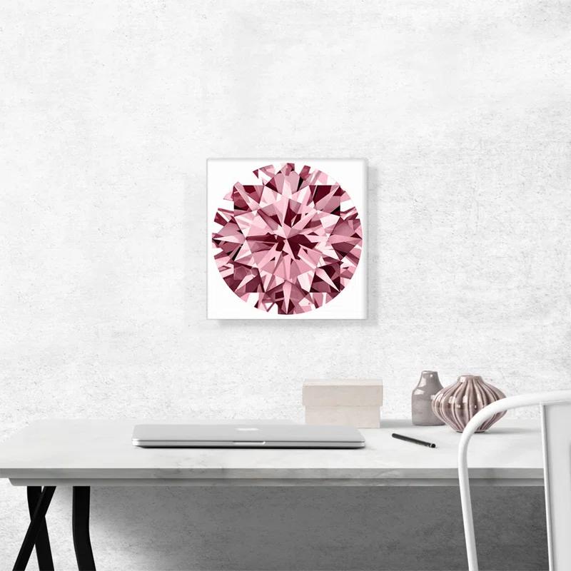 " Hot Pink Round Brilliant Cut Diamond Jewel "