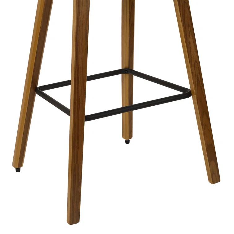 Latitude Run® 26" Upholstered Rattan Counter Height Stool (Set of 2)