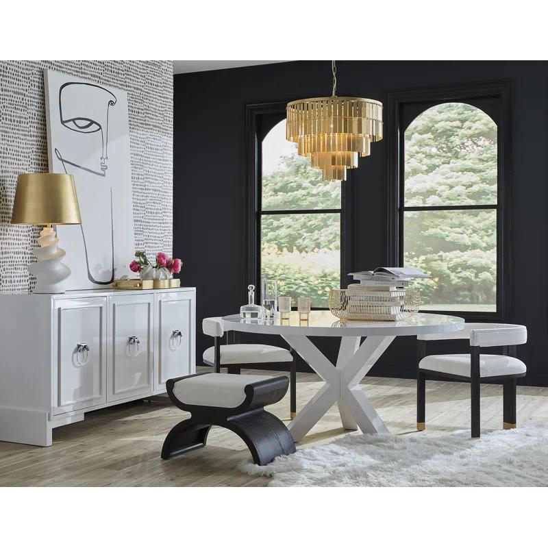Solid + Manufactured Wood Accent Stool