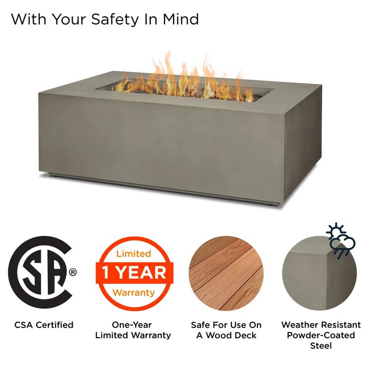 AEGEAN Propane / Natural Gas Outdoor Fire Pit Table