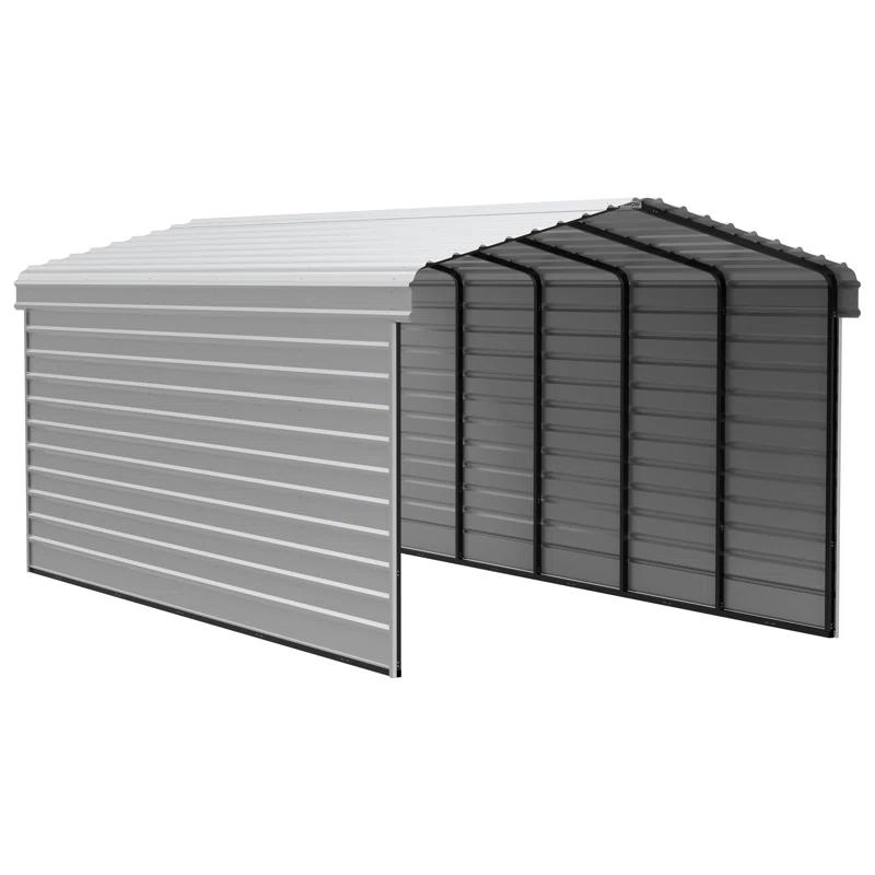 Arrow Arrow Steel Carport with 2 Side Wall Kits, 12x24x09