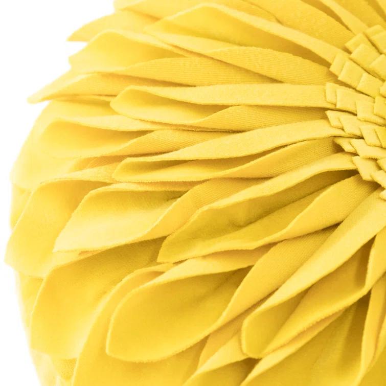 JWH Appliqued Throw Pillow 3D Sunflower Accent Pillow Cover & Insert