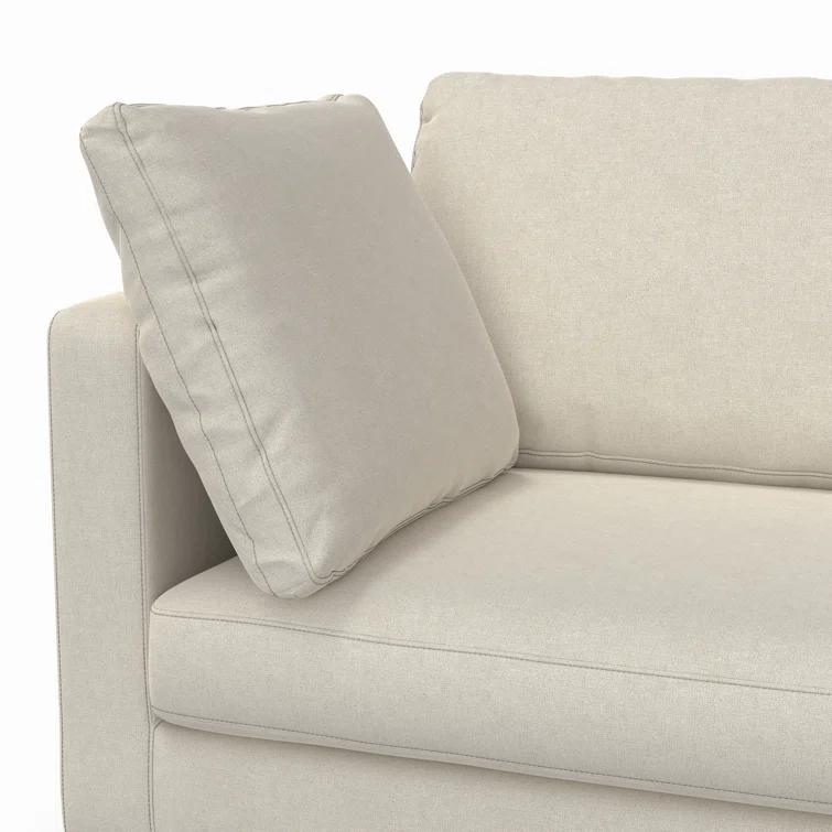 Simpli Home Ava Mid Century Sofa, Performance Fabric Couch for Living Room, Water-Repellent, Stain-Resistant, Reversible Cushions