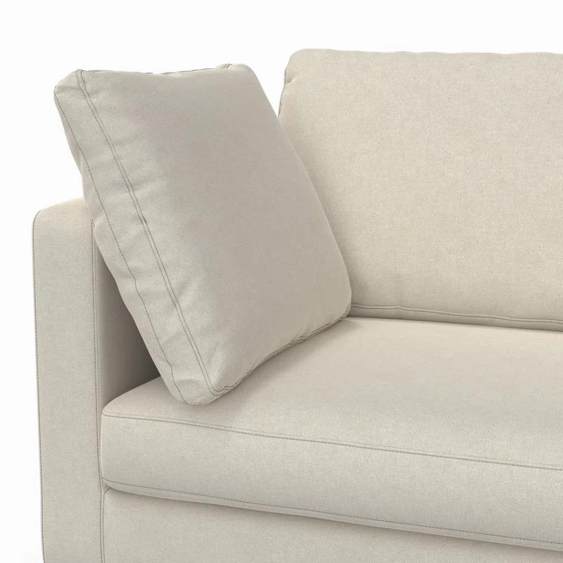 Simpli Home Ava Mid Century Sofa, Performance Fabric Couch for Living Room, Water-Repellent, Stain-Resistant, Reversible Cushions