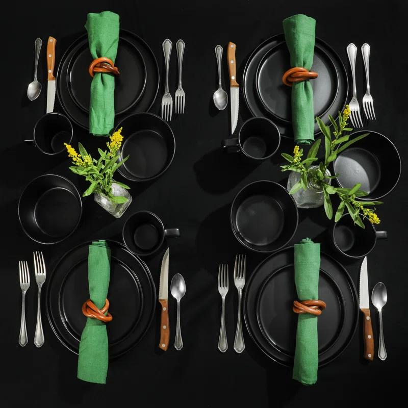 Gibson Soho Lounge Stoneware Dinnerware Set - Service for 8