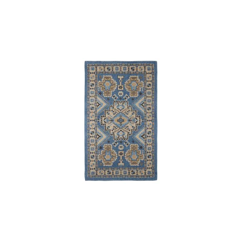 French Connection French Connection Oriental Flatweave Cotton Blue Area Rug