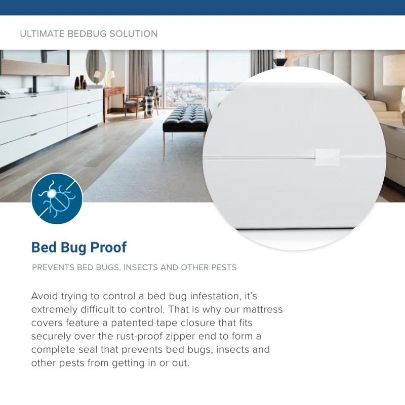 Bargoose Home Textiles Elite Bed Bug Proof, Dust Mite Proof, Waterproof, Breathable Mattress Protector / Cover / Encasing