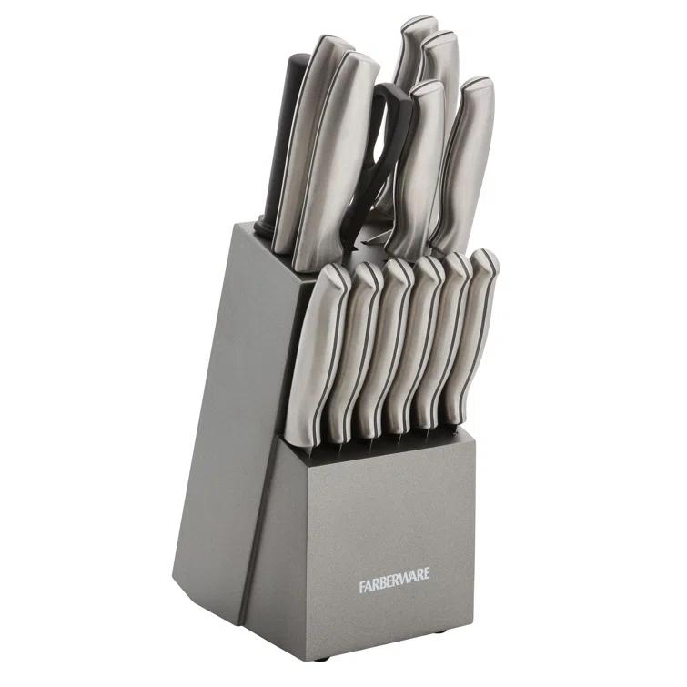 Farberware Farberware 15-Piece High Carbon Stainless Steel Knife Block Set