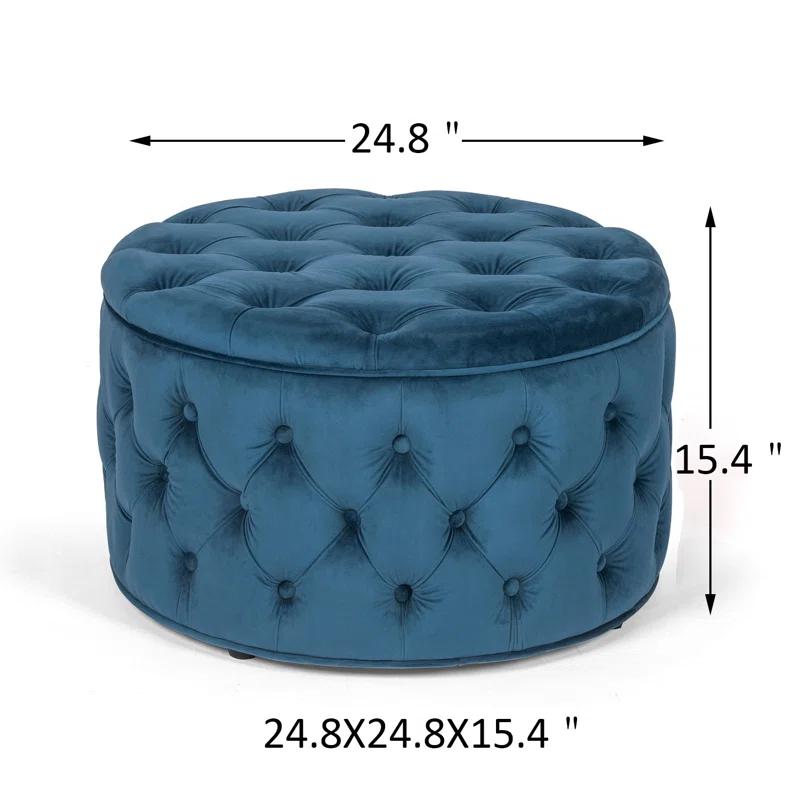 Amram Tufted Round Storage Ottoman