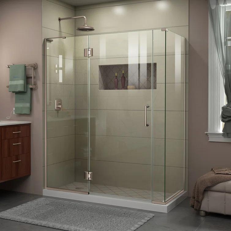 DreamLine Unidoor-X 57.5" W x 34.38" D x 72" H Frameless Rectangle Shower Enclosure E32706534L-09