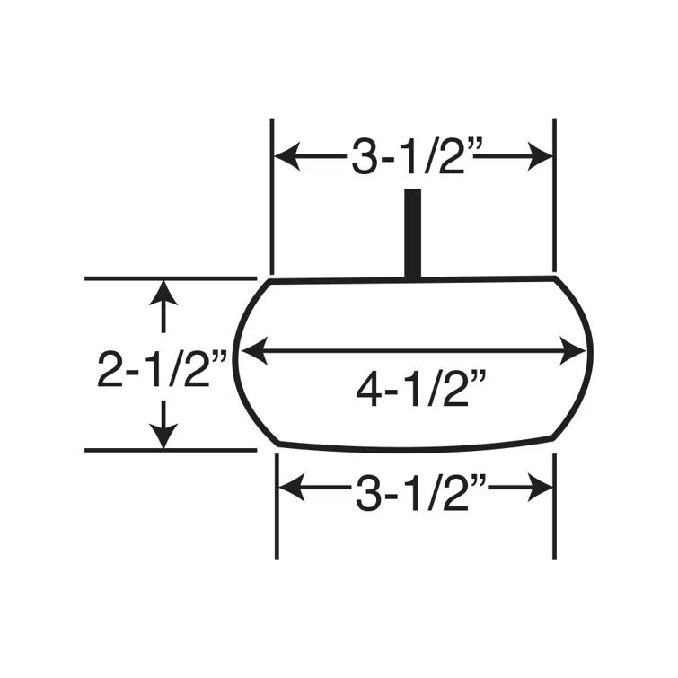 2-1/2in H x 4-1/2in Dia Unfinished Solid Hardwood Bun Foot Leg