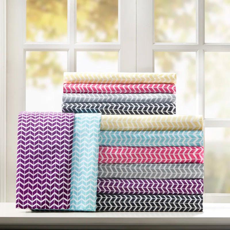 510 Design Chevron Chevron Microfiber Sheet Set