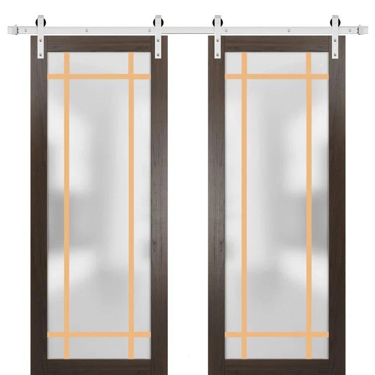 SARTODOORS 2113 Solid + Manufactured Wood Paneled French Doors