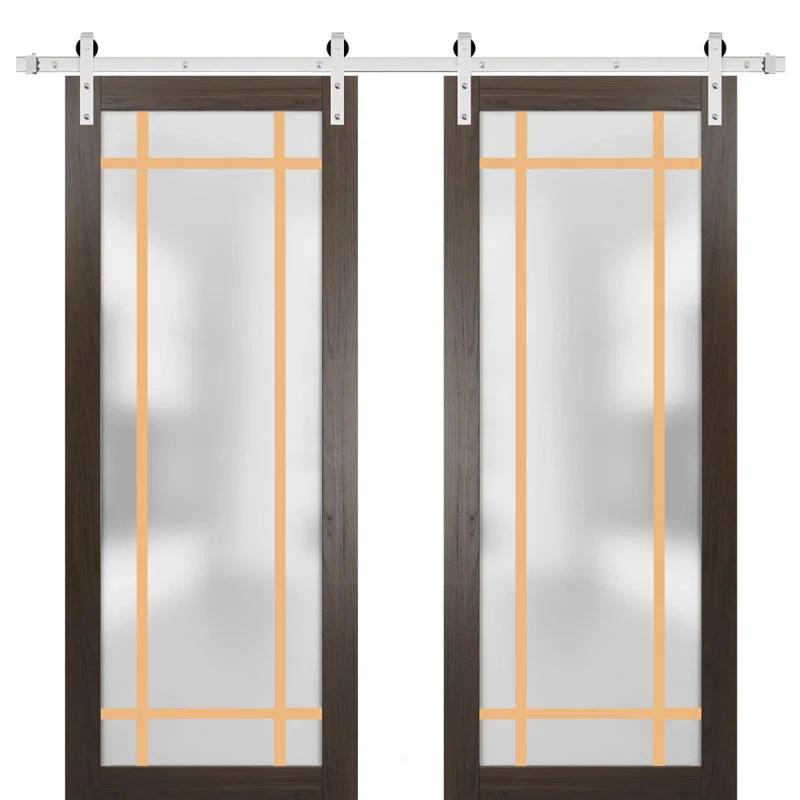 SARTODOORS 2113 Solid + Manufactured Wood Paneled French Doors