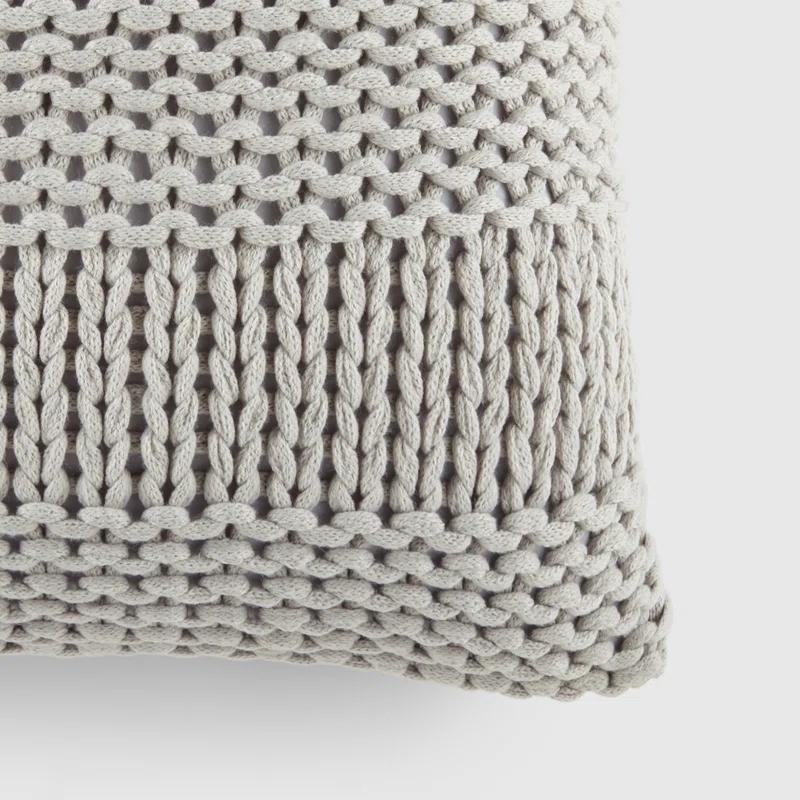 Becky Cameron Cozy Chunky Knit Acrylic Decor Throw Pillow