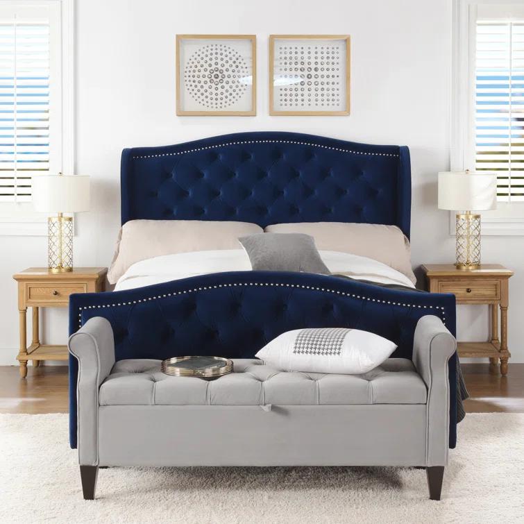 Coleman Upholstered Wingback Bed