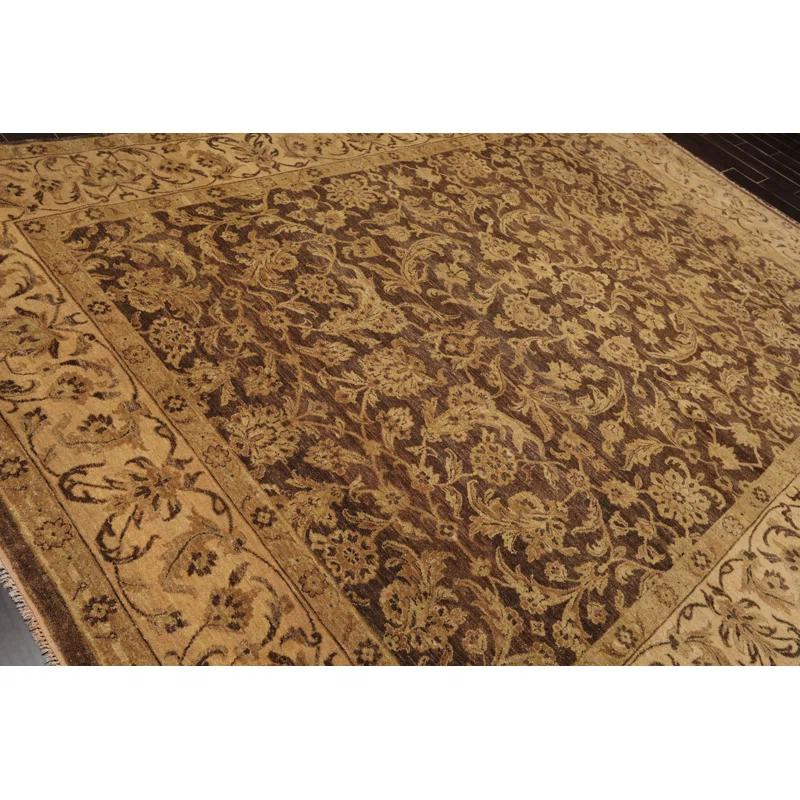 Orysia One-of-a-Kind Rectangle:8'7''x12' Wool Area Rug in Brown