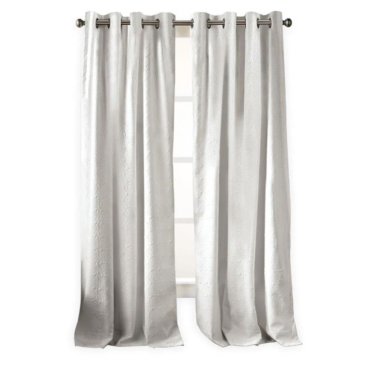 DKNY Chrysanthemum Solid Color Grommet Curtain Panel Pair (Set of 2)