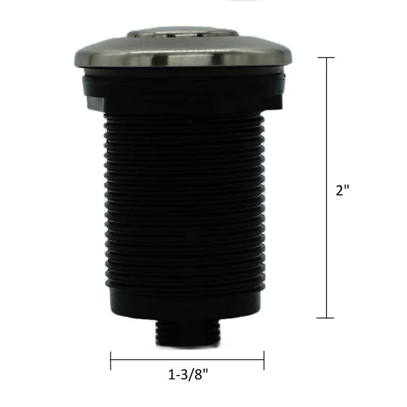 Mr. Scrappy Garbage Disposal Air Switch Kit with Brushed Nickel Push Button, Power Box, and Air Tube