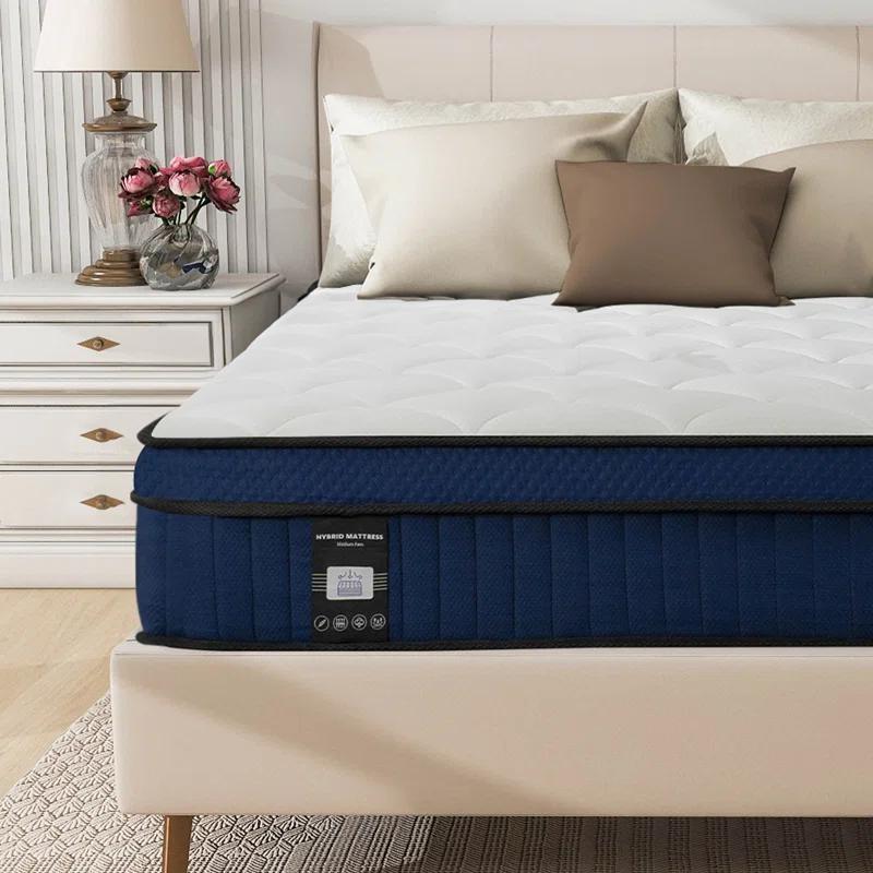 Alwyn Home Alwyn Home Pillow Top Medium Firm Hybrid Mattress In A Box