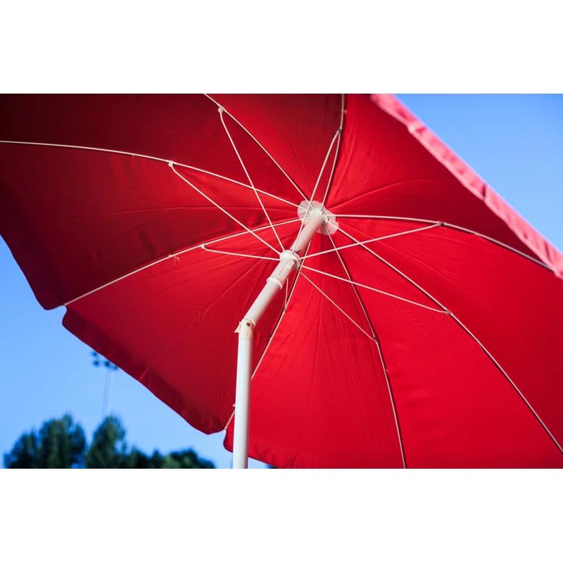 Arlmont & Co. Edwin 5.5 ft Outdoor Canopy Sunshade Beach Umbrella and Small Patio Umbrella