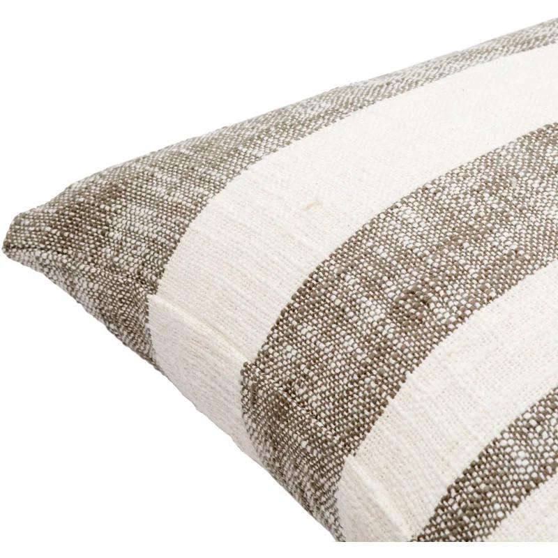 Striped Down Throw Pillow