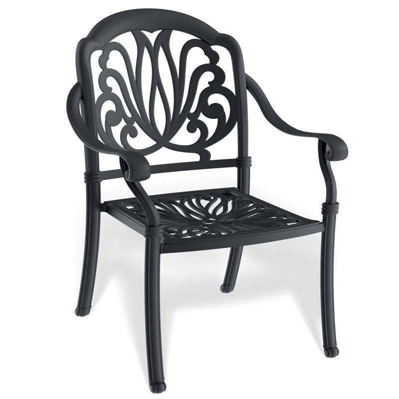 Fleur De Lis Living (Cushions In  Random Colors)5-Piece Set Of Cast Aluminum Patio Furniture With  Cushions, Patio Set, Patio Seating Set, Conversation Set