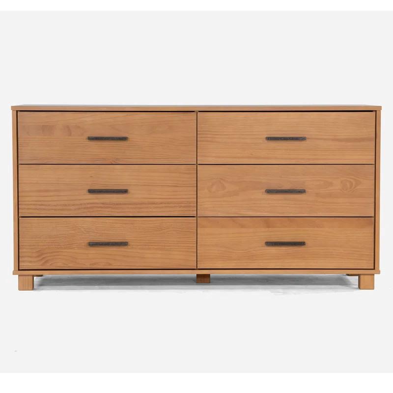 Loft Solid Wood 61.5'' W 6 - Drawer Dresser