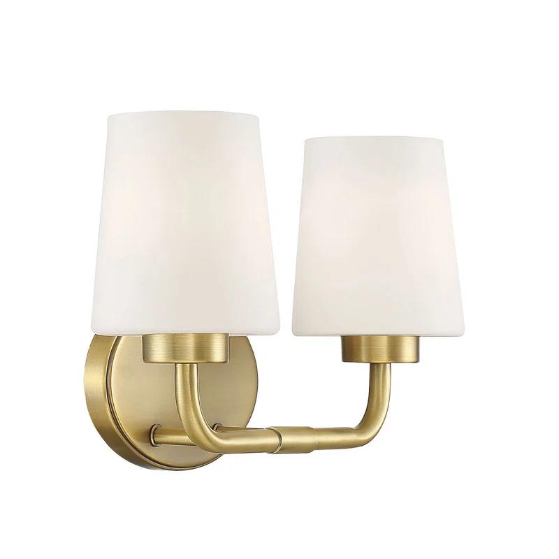 Fitz 2 Light Frosted Dimmable Vanity Light